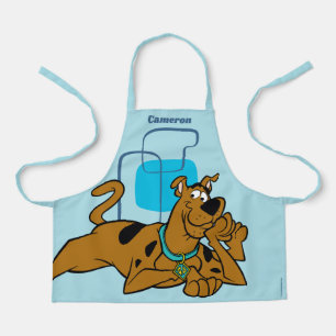 Delantal Retro Cuadrados Scooby-Doo Abajo