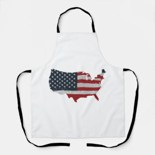 Delantal Retro de bandera de Estados Unidos