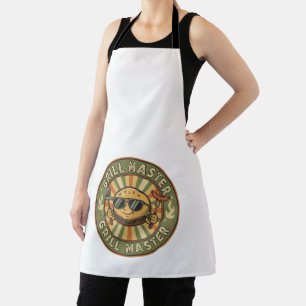Delantal Retro Grill Master Hamburguesa Personaje Rey BBQ V