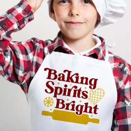 Delantal Retro Groovy Baking Spirits Navidades brillantes