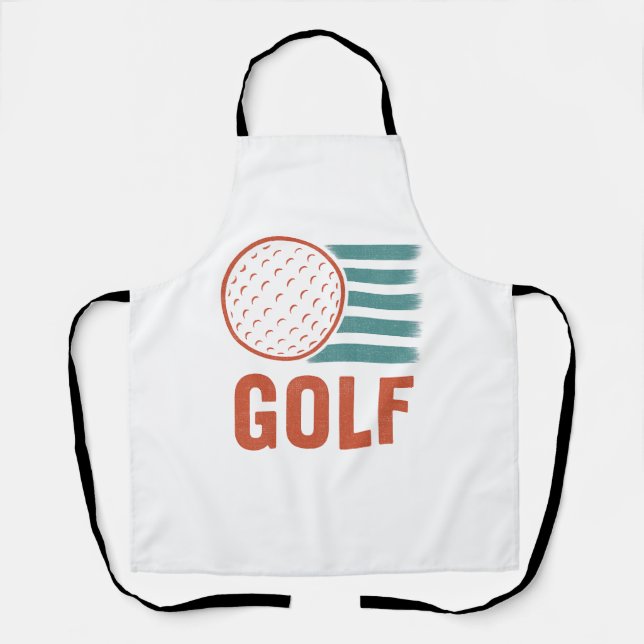 Delantal Retro Grunge Golf (Anverso)
