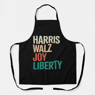 Delantal Retro Harris Vals 2024 Harris Walz Alegría Liberta