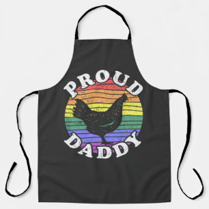 Delantal Retro LGBT Orgulloso papi-camiseta