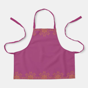 Delantal Retro Mandala Boysenberry Pequeño Apron