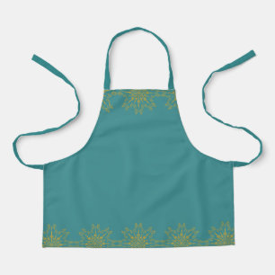 Delantal Retro Mandala Verde azulado Apron pequeño