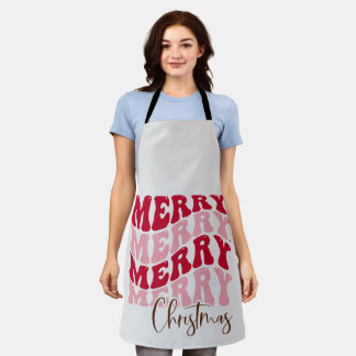 Delantal Retro "Merry Merry Christmas"