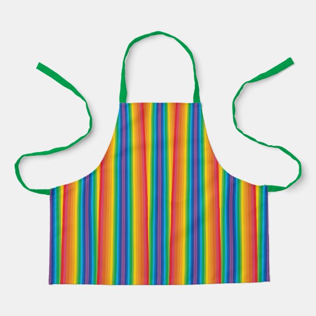 Delantal Retro Rainbows pequeño Apron (Anverso)
