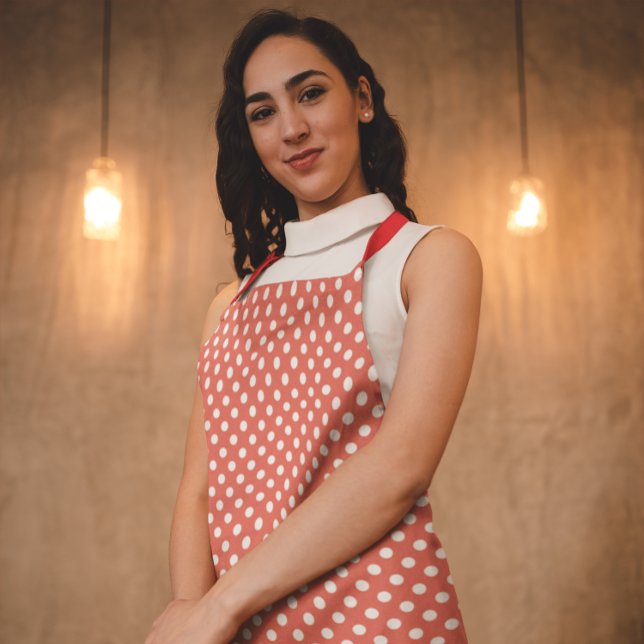DELANTAL RETRO RED POLKA DOT KITCHINA APRON (Subido por el creador)