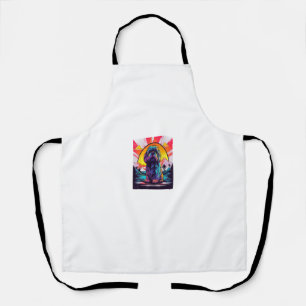 Delantal Retro Sunset Lhasa Apso Dog