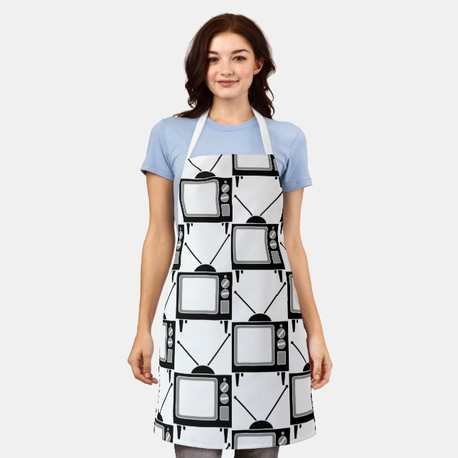 DELANTAL RETRO TELEVISIÓN KITCHEN APRON (Gastado)