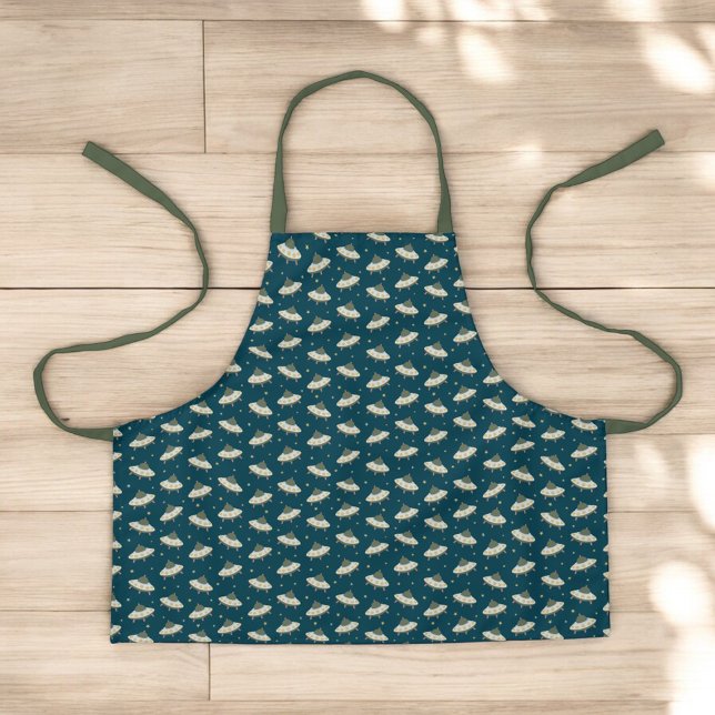 Delantal Retro UFO Spaceship Kids Space Adventure (Subido por el creador)