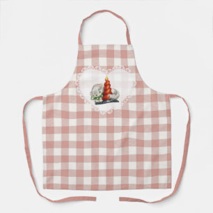 Delantal Retro Vintage Coquette Baby Animals Cat Gingham