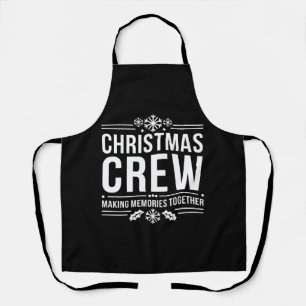 Delantal Reunión Familiar de Christmas Crew Gráfica de Vaca