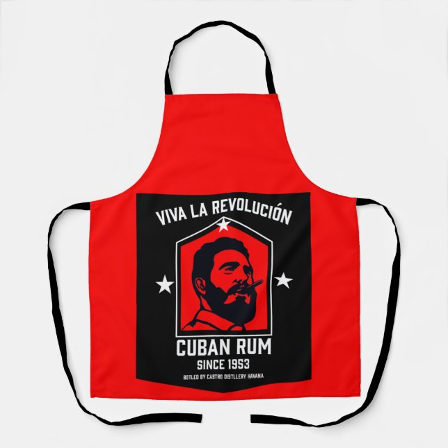 Delantal Revolución de bebedores de ron cubano libre  (Anverso)