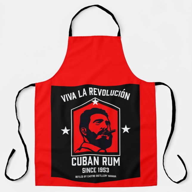 Delantal Revolución de los bebedores de ron libre cubanos (Anverso)
