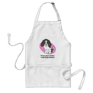 Delantal Rey arrogante Charles Apron del perro del dibujo