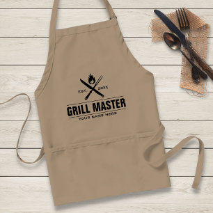 Delantal Rey de la Parrilla Personalizada Divertido Maestro
