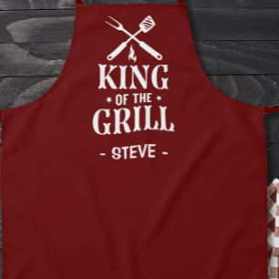 Delantal Rey de la Parrilla Personalizado BBQ