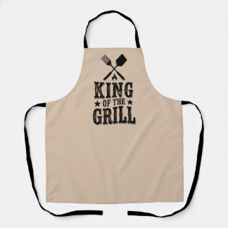 Delantal Rey de la Parrilla Personalizado Maestro de BBQ