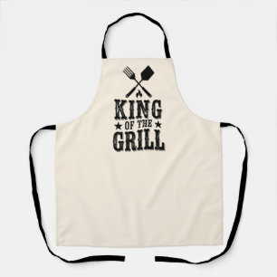 Delantal Rey de la Parrilla Personalizado Maestro de BBQ