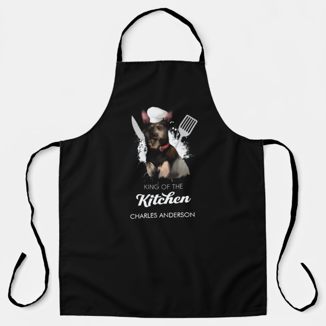 Delantal Rey Kelpie australiano del chef del perro de cocin (Anverso)