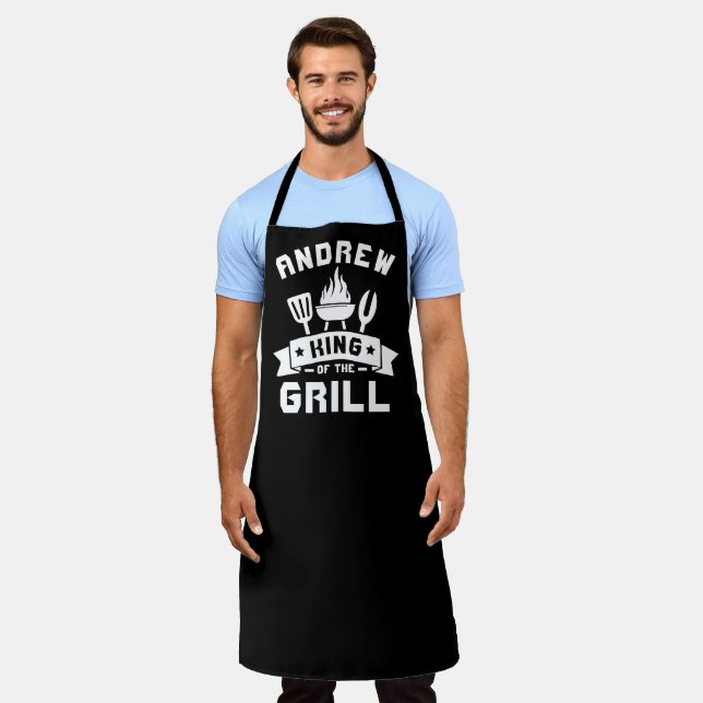 Delantal Rey personalizado del asador (Gastado)