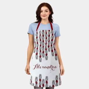 Delantal Rhinestone y Rosas Brillo Goteo 