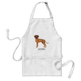 Delantal Rhodesia Ridgeback Cartog Perro con nombre persona