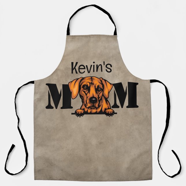 Delantal Rhodesian Ridgeback Personalizado Mamá Apron (Anverso)