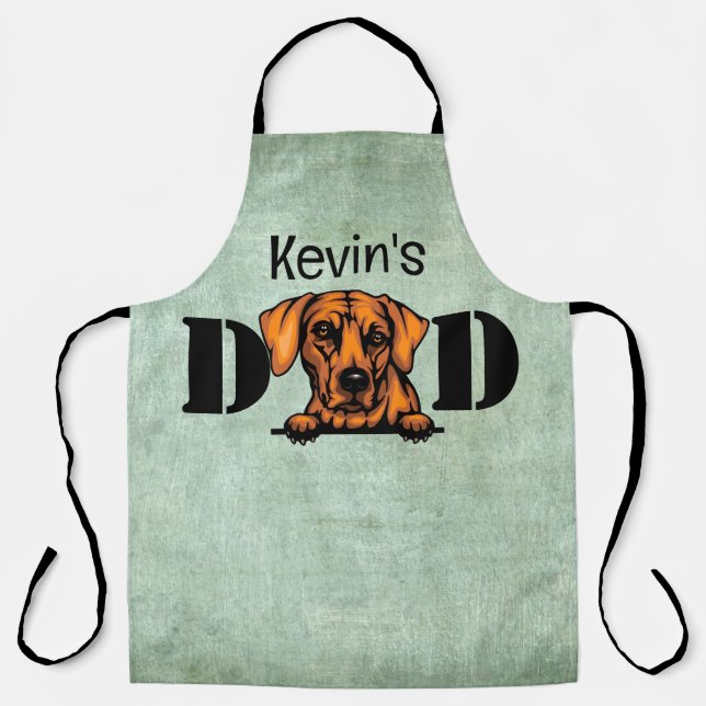 Delantal Ridgeback Rhodesiano Personalizado Papá Apron (Anverso)