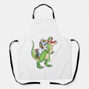 Delantal Rinoceronte Unicornio Montando T rex Dinosaurio Ho