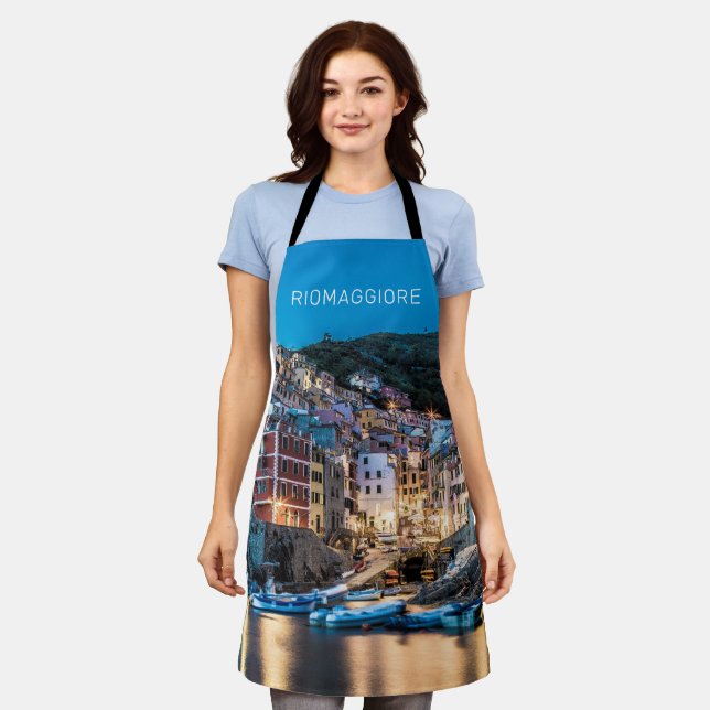 Delantal Riomaggiore Cinque Terre La Spezia Italia Panorama (Gastado)