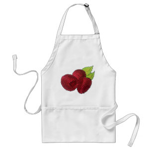 Delantal Ripe Verano Fresco Raspberas Rojas Cocina de Fruta