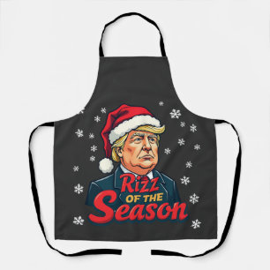 Delantal Rizz de la Temporada Divertido Trump Navidad Santa