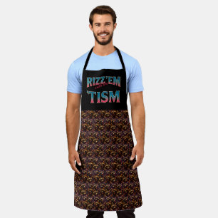 Delantal Rizz Em con el meme de Tism Autismo Mapache Divert