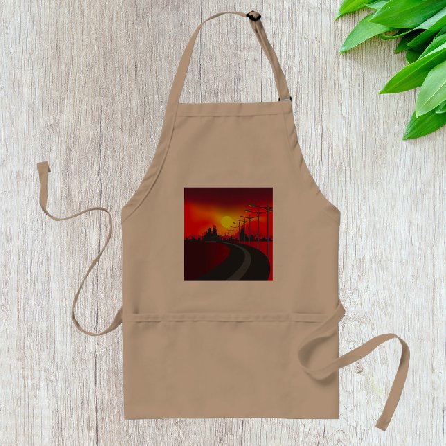Delantal Road At Sunset Apron (Subido por el creador)