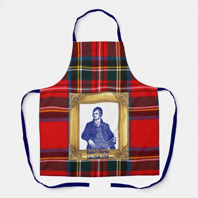 Delantal Robert Burns Supper Royal Stewart Plaid Ene 25 (Anverso)