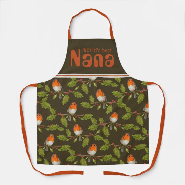 Delantal Robin Apron, el mejor Personalizado retro de Nana  (Anverso)