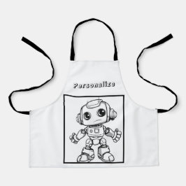 Delantal Robot de color personalizado