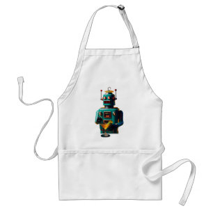 Delantal Robot Retro Futurista ROBIA 12J2 Mixólogo