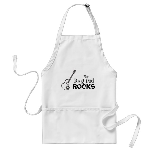 Delantal Rockin' Dog Dad Adult Apron (Frente)