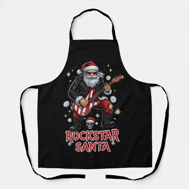 Delantal Rockstar Santa Apron (Anverso)