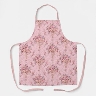 Delantal Rococo floral de estilo victoriano rosa antiguo fr