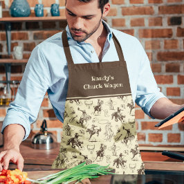 Delantal Rodeo de caballos de Cowboy Occidental personaliza