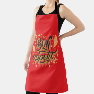 Delantal rojo "Bon Appetite"