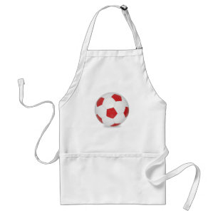 Delantal Rojo del balón de fútbol