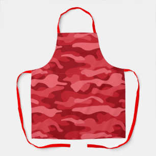 Delantal Rojo Imperial Camuflaje Monocolor