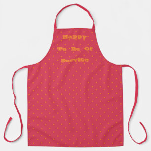 Delantal Rojo Magenta Rosa Con Manchas Naranjas De Pez Dora