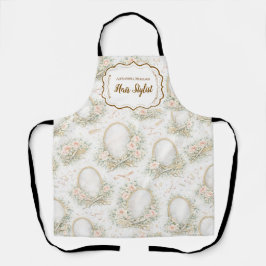 Delantal Romantic Floral Salon Hair Stylist