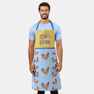 Delantal Rooster Chicken Funny Blue Bird Cockerke